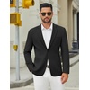 image:imageCOOFANDY Mens Casual Blazer Jacket Slim Fit Two Button Suit Jackets Lightweight Knit Sport CoatBlack