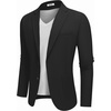 image:imageCOOFANDY Mens Casual Blazer Jacket Slim Fit Two Button Suit Jackets Lightweight Knit Sport CoatBlack