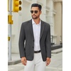 image:imageCOOFANDY Mens Casual Blazer Jacket Slim Fit Two Button Suit Jackets Lightweight Knit Sport CoatDark Grey