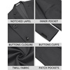image:imageCOOFANDY Mens Casual Blazer Jacket Slim Fit Two Button Suit Jackets Lightweight Knit Sport CoatDark Grey