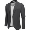 image:imageCOOFANDY Mens Casual Blazer Jacket Slim Fit Two Button Suit Jackets Lightweight Knit Sport CoatDark Grey