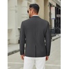 image:imageCOOFANDY Mens Casual Blazer Jacket Slim Fit Two Button Suit Jackets Lightweight Knit Sport CoatDark Grey