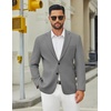 image:imageCOOFANDY Mens Casual Blazer Jacket Slim Fit Two Button Suit Jackets Lightweight Knit Sport CoatGrey