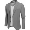 image:imageCOOFANDY Mens Casual Blazer Jacket Slim Fit Two Button Suit Jackets Lightweight Knit Sport CoatGrey