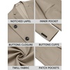 image:imageCOOFANDY Mens Casual Blazer Jacket Slim Fit Two Button Suit Jackets Lightweight Knit Sport CoatKhaki