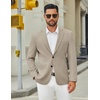image:imageCOOFANDY Mens Casual Blazer Jacket Slim Fit Two Button Suit Jackets Lightweight Knit Sport CoatKhaki