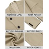 image:imageCOOFANDY Mens Casual Blazer Jacket Slim Fit Two Button Suit Jackets Lightweight Knit Sport CoatLight Khaki