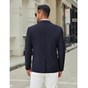 image:imageCOOFANDY Mens Casual Blazer Jacket Slim Fit Two Button Suit Jackets Lightweight Knit Sport CoatNavy Blue