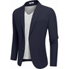 image:imageCOOFANDY Mens Casual Blazer Jacket Slim Fit Two Button Suit Jackets Lightweight Knit Sport CoatNavy Blue