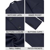 image:imageCOOFANDY Mens Casual Blazer Jacket Slim Fit Two Button Suit Jackets Lightweight Knit Sport CoatNavy Blue