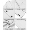 image:imageCOOFANDY Mens Casual Blazer Jacket Slim Fit Two Button Suit Jackets Lightweight Knit Sport CoatWhite