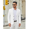 image:imageCOOFANDY Mens Casual Blazer Jacket Slim Fit Two Button Suit Jackets Lightweight Knit Sport CoatWhite