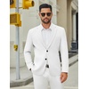 image:imageCOOFANDY Mens Casual Blazer Jacket Slim Fit Two Button Suit Jackets Lightweight Knit Sport CoatWhite