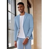 image:imageCOOFANDY Mens Casual Blazer Lightweight Slim Fit Suit Jacket Two Button Cotton Sport CoatsLight Blue