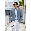 image:imageCOOFANDY Mens Casual Blazer Lightweight Slim Fit Suit Jacket Two Button Cotton Sport CoatsLight Blue
