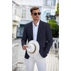image:imageCOOFANDY Mens Casual Blazer Lightweight Slim Fit Suit Jacket Two Button Cotton Sport CoatsNavy Blue