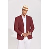 image:imageCOOFANDY Mens Casual Blazer Lightweight Slim Fit Suit Jacket Two Button Cotton Sport CoatsWine Red
