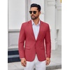 image:imageCOOFANDY Mens Casual Blazer Lightweight Sport Coats Two Buttons Slim Fit Suit Jacket for Business Wedding DressDark Red