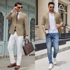 image:imageCOOFANDY Mens Casual Blazer Lightweight Sport Coats Two Buttons Slim Fit Suit Jacket for Business Wedding DressKhaki