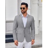 image:imageCOOFANDY Mens Casual Blazer Lightweight Sport Coats Two Buttons Slim Fit Suit Jacket for Business Wedding DressLight Grey