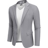 image:imageCOOFANDY Mens Casual Blazer Lightweight Sport Coats Two Buttons Slim Fit Suit Jacket for Business Wedding DressLight Grey