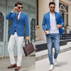 image:imageCOOFANDY Mens Casual Blazer Lightweight Sport Coats Two Buttons Slim Fit Suit Jacket for Business Wedding DressRoyal Blue