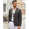 image:imageCOOFANDY Mens Casual Blazer Lightweight Unlined Sport Coat Regular Fit Two Button Suit JacketDark Charcoal