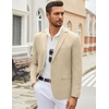 image:imageCOOFANDY Mens Casual Blazer Lightweight Unlined Sport Coat Regular Fit Two Button Suit JacketLight Khaki