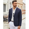image:imageCOOFANDY Mens Casual Blazer Lightweight Unlined Sport Coat Regular Fit Two Button Suit JacketNavy Blue
