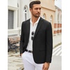 image:imageCOOFANDY Mens Casual Blazer Lightweight Unlined Sport Coat Regular Fit Two Button Suit JacketSolid Blazer  Black