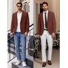 image:imageCOOFANDY Mens Casual Blazer One Button Lightweight Sport Coats Slim Fit Suit Jacket for Wedding Prom Party BusinessDark Red