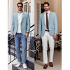 image:imageCOOFANDY Mens Casual Blazer One Button Lightweight Sport Coats Slim Fit Suit Jacket for Wedding Prom Party BusinessLight Blue