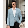 image:imageCOOFANDY Mens Casual Blazer One Button Lightweight Sport Coats Slim Fit Suit Jacket for Wedding Prom Party BusinessLight Blue