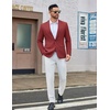 image:imageCOOFANDY Mens Casual Blazer One Button Sport Coat Lightweight Business Suit JacketWine Red