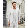 image:imageCOOFANDY Mens Casual Blazer One Button Sport Coat Slim Fit Lightweight Suit Blazer JacketWhite