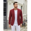 image:imageCOOFANDY Mens Casual Blazer One Button Sport Coat Slim Fit Lightweight Suit Blazer JacketWine Red