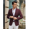 image:imageCOOFANDY Mens Casual Blazer Slim Fit Lightweight Sport Coat Two Button Suit JacketRed