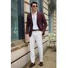 image:imageCOOFANDY Mens Casual Blazer Slim Fit Lightweight Sport Coat Two Button Suit JacketRed