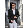 image:imageCOOFANDY Mens Casual Blazer Slim Fit Sport Coats Two Button Knit Textured Suit JacketBlack