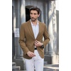 image:imageCOOFANDY Mens Casual Blazer Slim Fit Sport Coats Two Button Knit Textured Suit JacketBrown