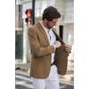 image:imageCOOFANDY Mens Casual Blazer Slim Fit Sport Coats Two Button Knit Textured Suit JacketBrown