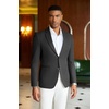 image:imageCOOFANDY Mens Casual Blazer Slim Fit Sport Coats Two Button Knit Textured Suit JacketDark Grey