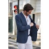 image:imageCOOFANDY Mens Casual Blazer Slim Fit Sport Coats Two Button Knit Textured Suit JacketNavy Blue