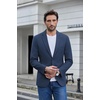 image:imageCOOFANDY Mens Casual Blazer Slim Fit Sport Coats Two Button Knit Textured Suit JacketNavy Blue