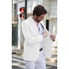 image:imageCOOFANDY Mens Casual Blazer Slim Fit Sport Coats Two Button Knit Textured Suit JacketWhite