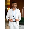 image:imageCOOFANDY Mens Casual Blazer Slim Fit Sport Coats Two Button Knit Textured Suit JacketWhite