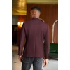image:imageCOOFANDY Mens Casual Blazer Slim Fit Sport Coats Two Button Knit Textured Suit JacketWine Red