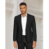 image:imageCOOFANDY Mens Casual Blazer Slim Fit Sports Coat One Button Suit Jacket Retro Tuxedos Formal Dress WearBlack