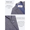 image:imageCOOFANDY Mens Casual Blazer Slim Fit Sports Coat One Button Suit Jacket Retro Tuxedos Formal Dress WearBlue