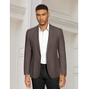 image:imageCOOFANDY Mens Casual Blazer Slim Fit Sports Coat One Button Suit Jacket Retro Tuxedos Formal Dress WearBrown